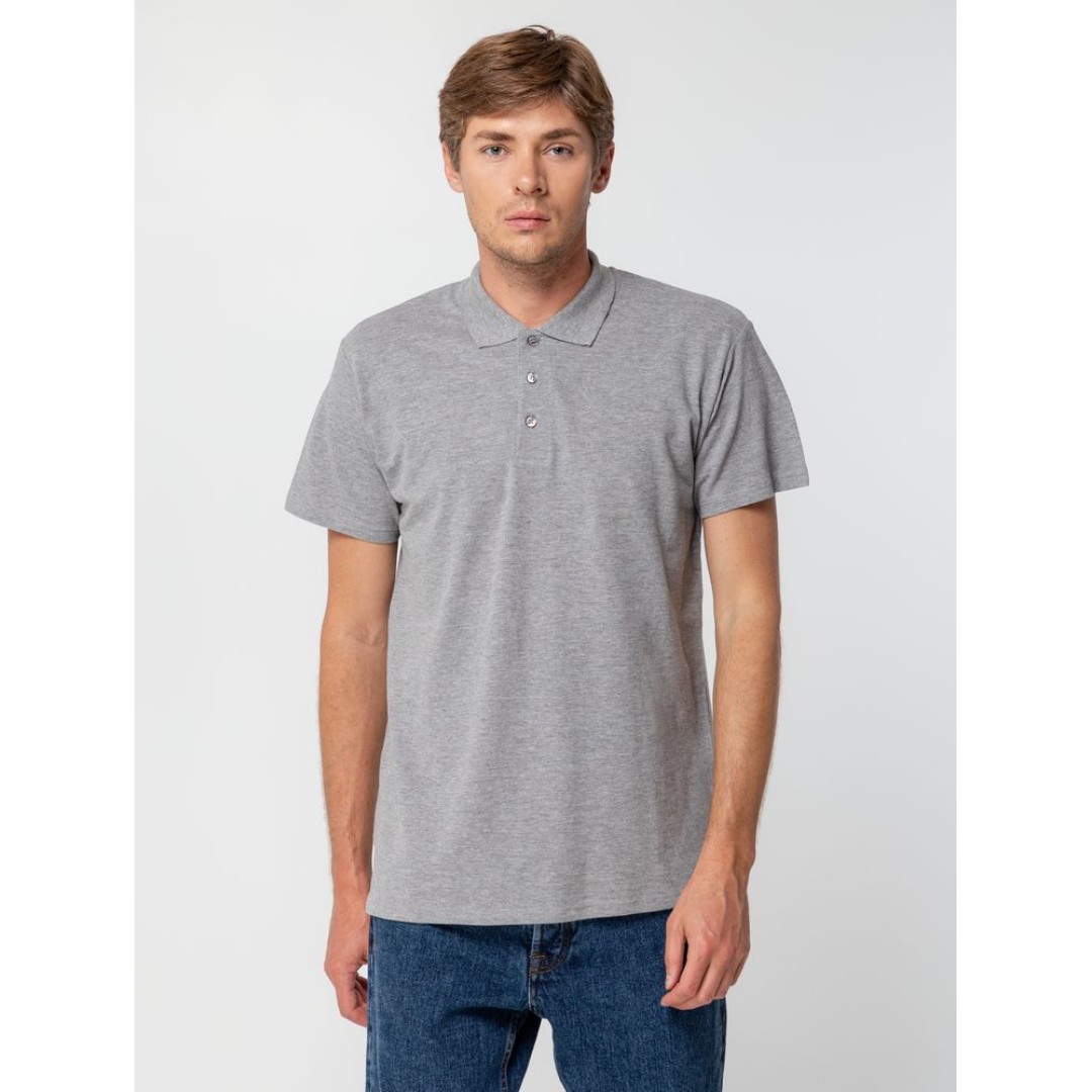 Рубашка поло мужская Summer 170 серый меланж, XS