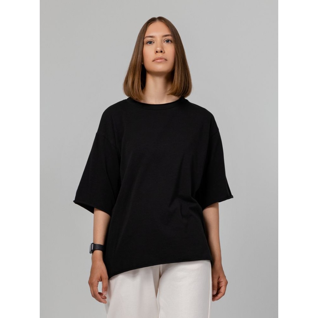 Футболка оверсайз Vozduh 2.0, черная, размер XL/XXL