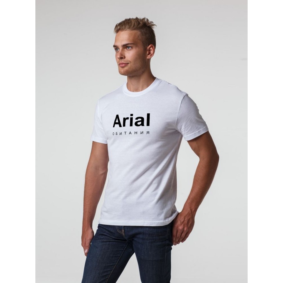 Футболка Arial обитания, белая, S