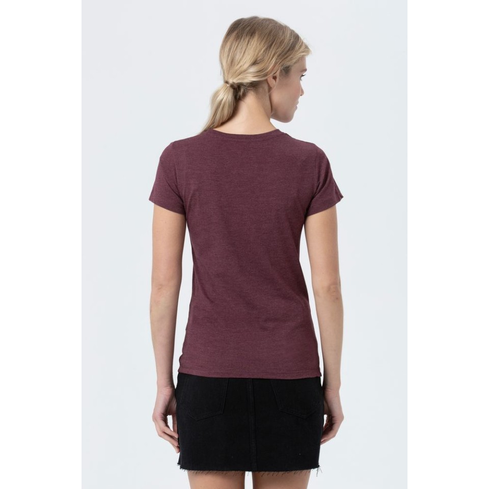 Футболка женская Regent Fit Women бордовый меланж, XL
