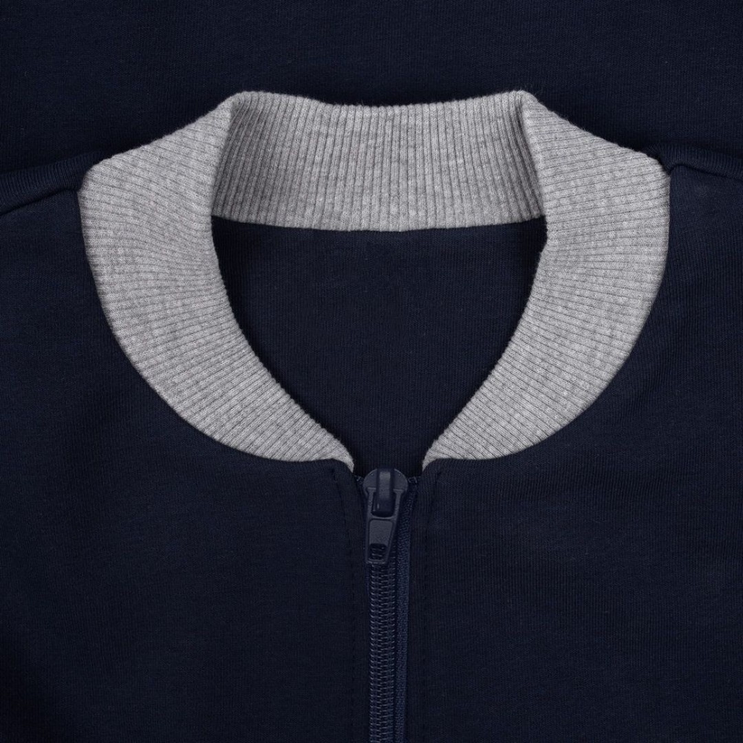 Бомбер College темно-синий, M