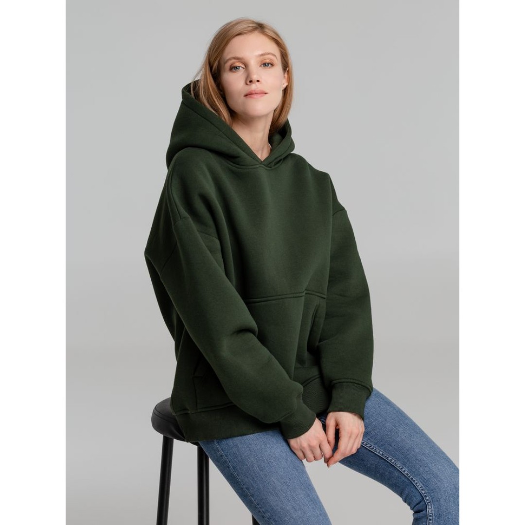 Худи Kulonga Oversize, темно-зеленый хаки, ХS/S