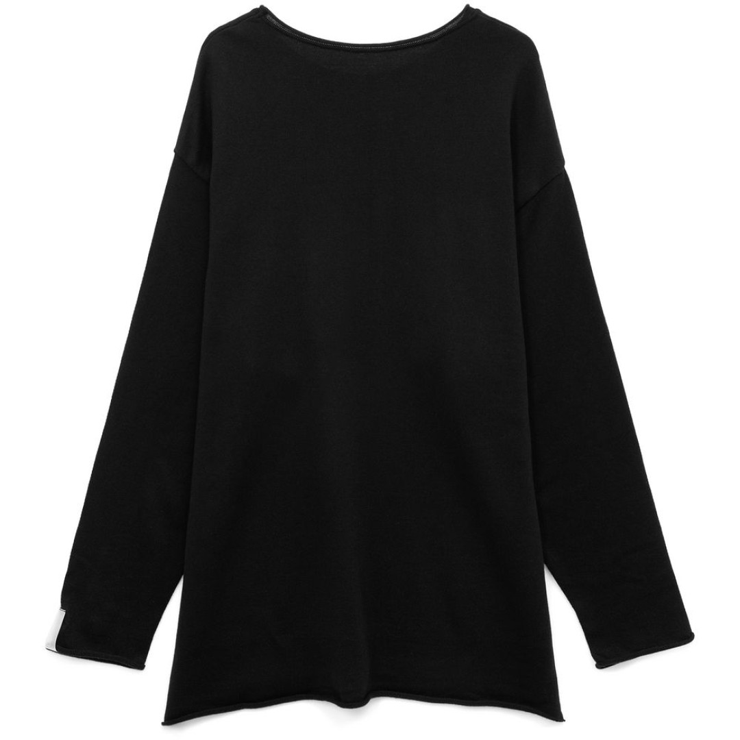 Лонгслив унисекс Siluetti Fuori, черный, размер S/M