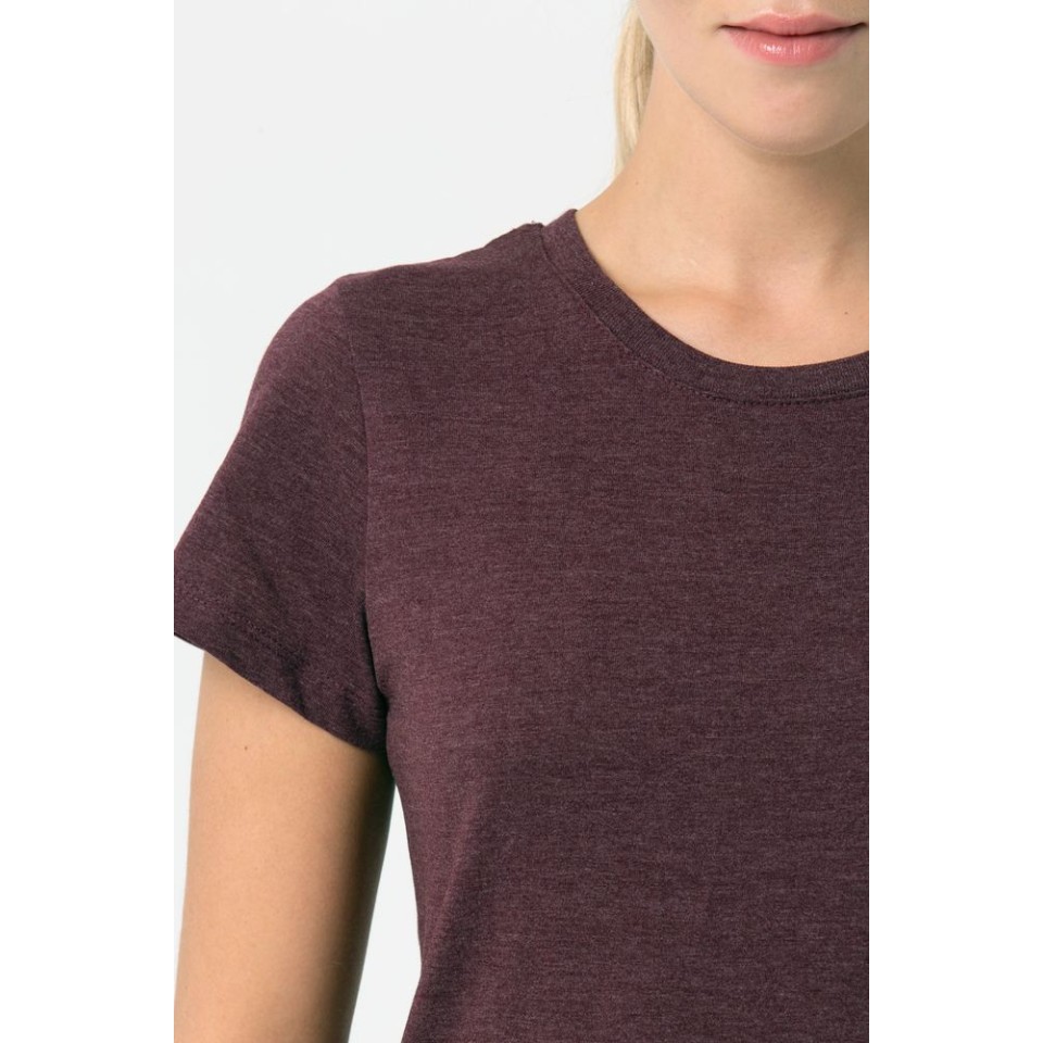 Футболка женская Regent Fit Women бордовый меланж, XL