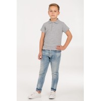 Рубашка поло детская Virma Kids серый меланж, 6 лет