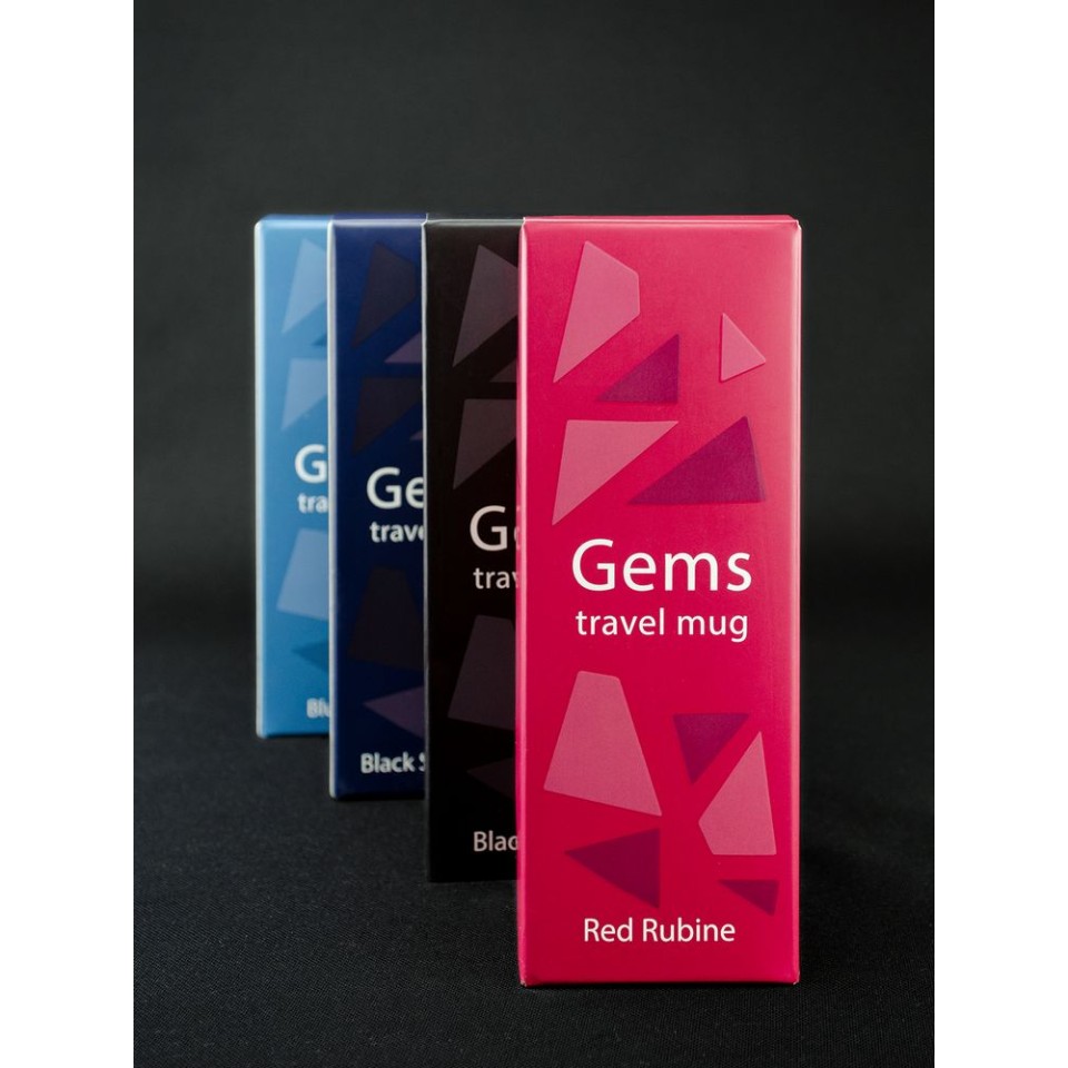 Термостакан Gems Black Sapphire, черный сапфир (синий)