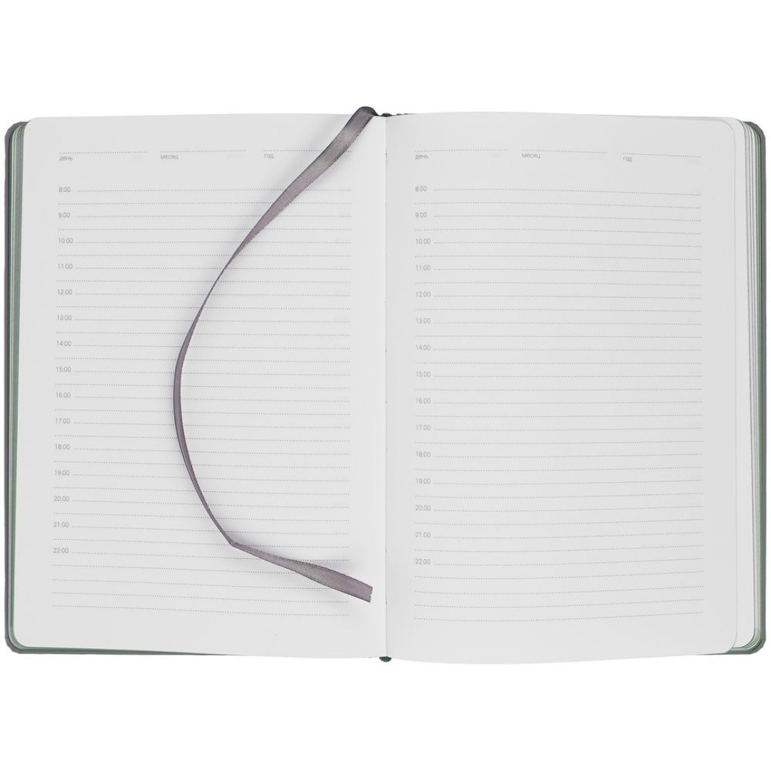 Ежедневник Spain Shall на заказ, недатированный, серый с зеленым