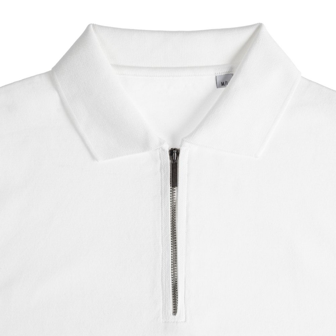 Рубашка поло мужская с длинным рукавом Terrazzo, белая, размер 2XL/3XL