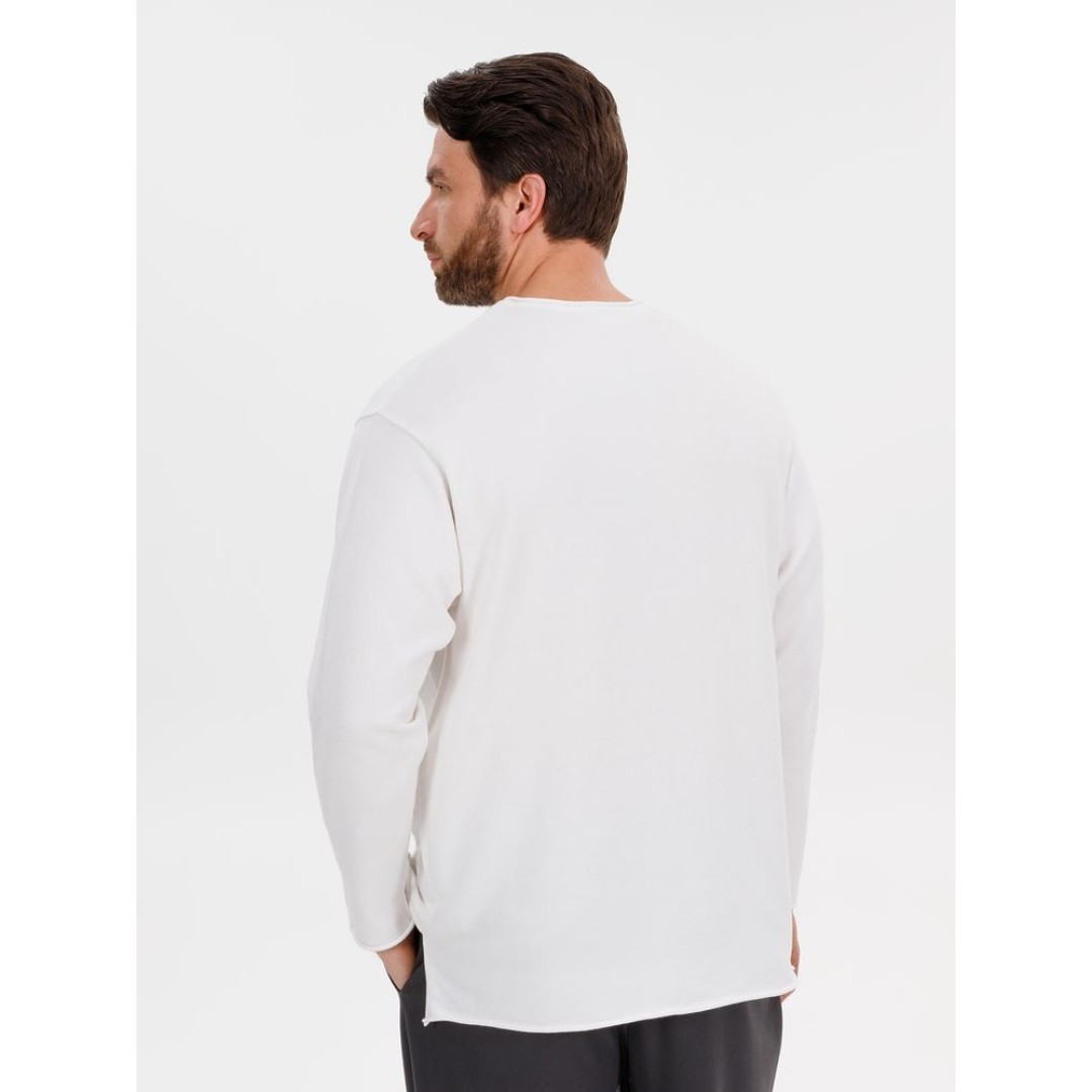 Лонгслив унисекс Siluetti Fuori, молочно-белый, размер S/M
