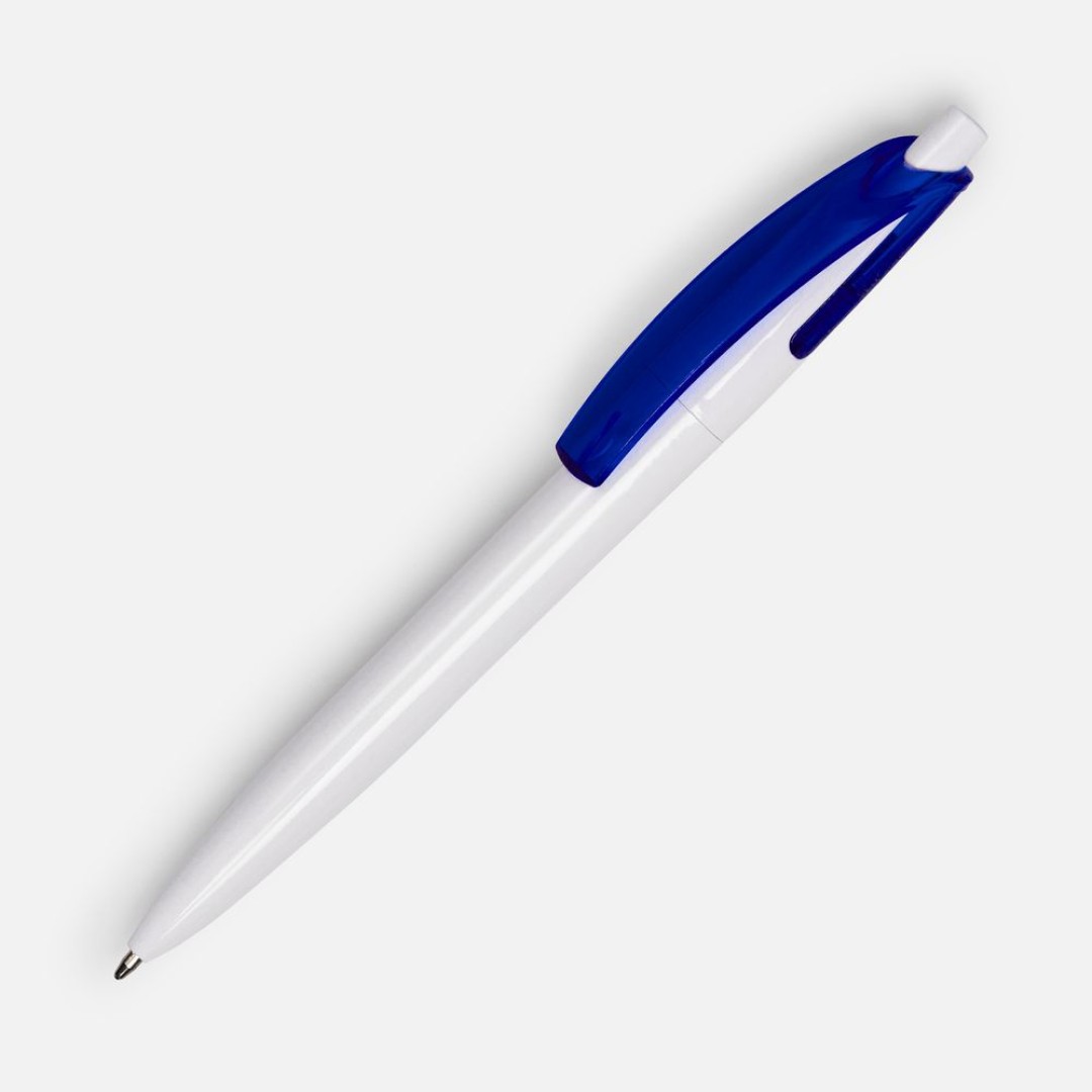 Ручка шариковая Bento, белая с синим