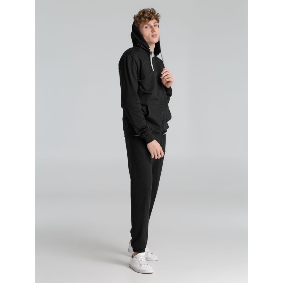 Толстовка на молнии с капюшоном Unit Siverga, черная