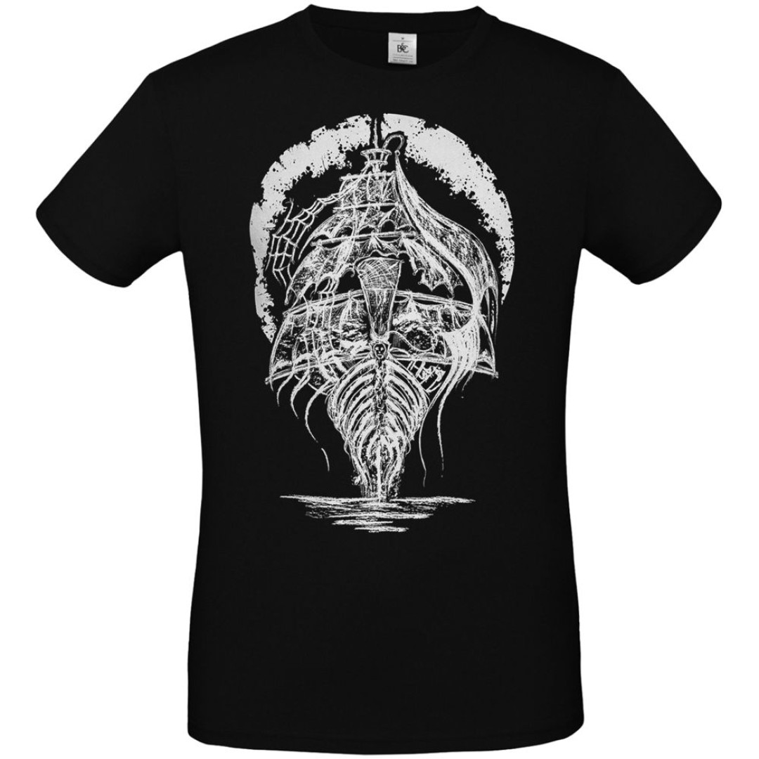 Футболка «Летучий Голландец», черная, XS