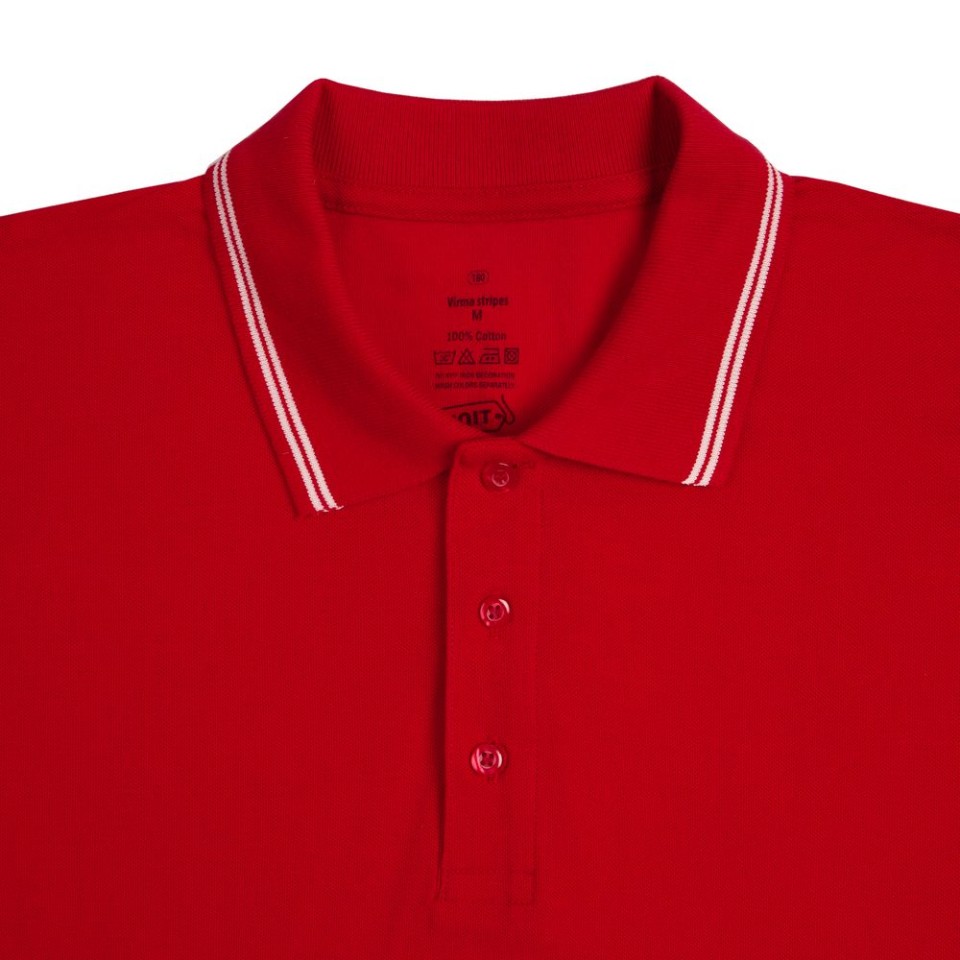 Рубашка поло Virma Stripes, красная, S