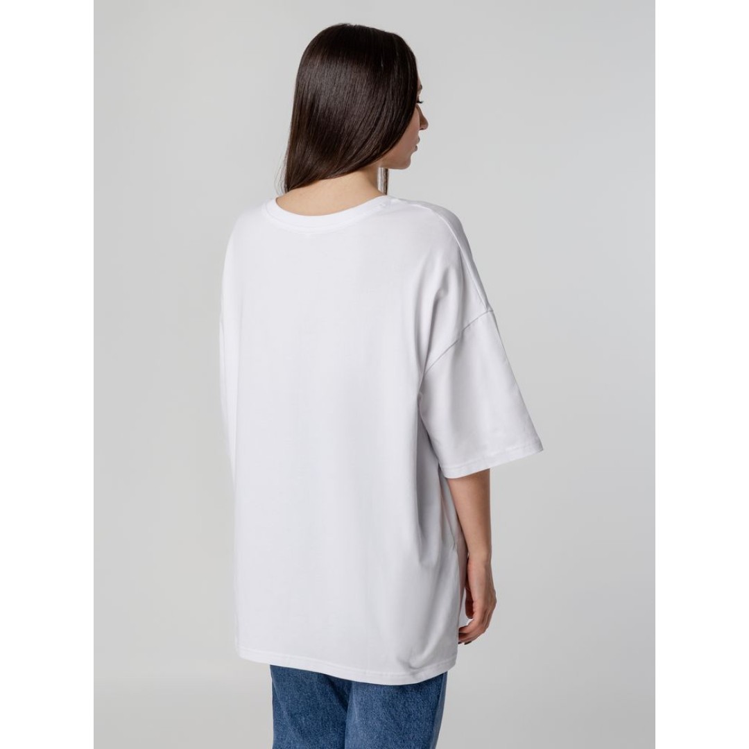 Футболка унисекс оверсайз Crosstown, белая, размер S