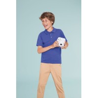 Рубашка поло детская Summer II Kids, ярко-синяя, на рост 106-116 см