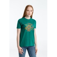 Футболка «Узор», зеленая, S
