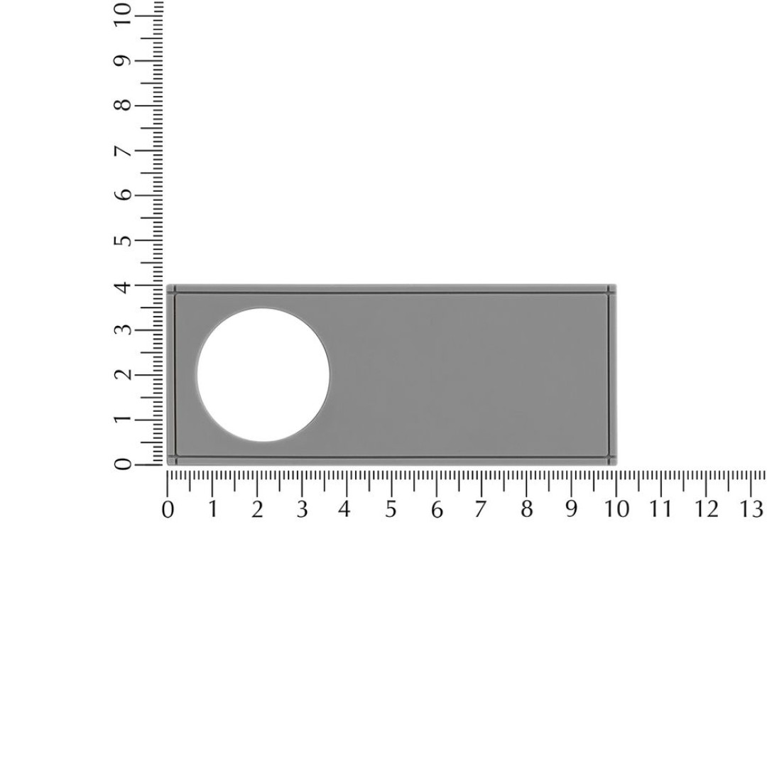 Лейбл из ПВХ с вырубкой «Круг», серый