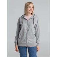 Толстовка на молнии с капюшоном Siverga, серый меланж, размер 5XL