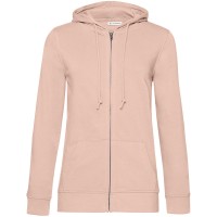 Толстовка на молнии с капюшоном женская BNC Inspire (Organic), розовая, L