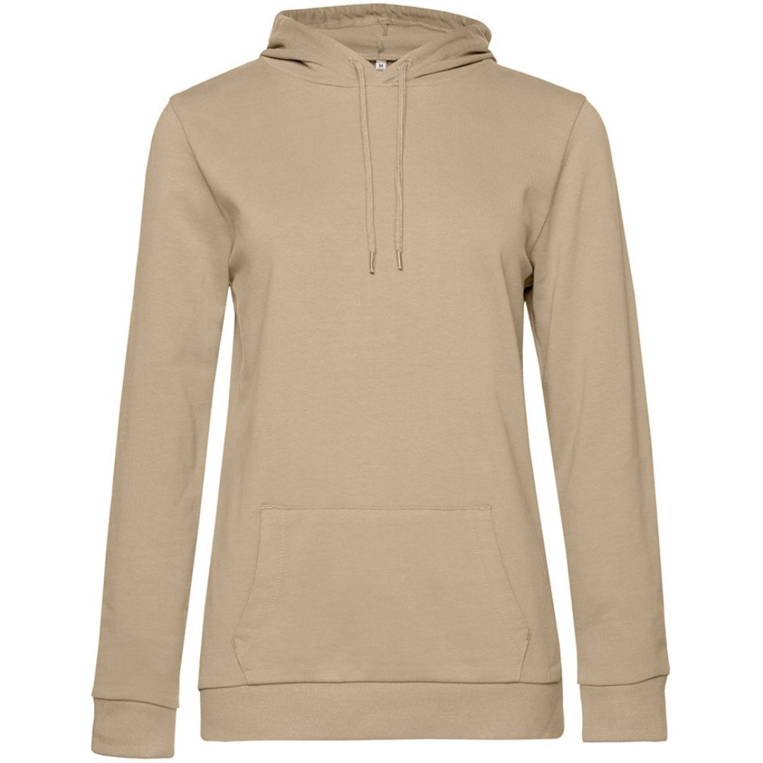 Толстовка с капюшоном женская Hoodie, бежевая, L
