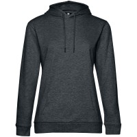 Толстовка с капюшоном женская Hoodie, серый меланж (антрацит), M