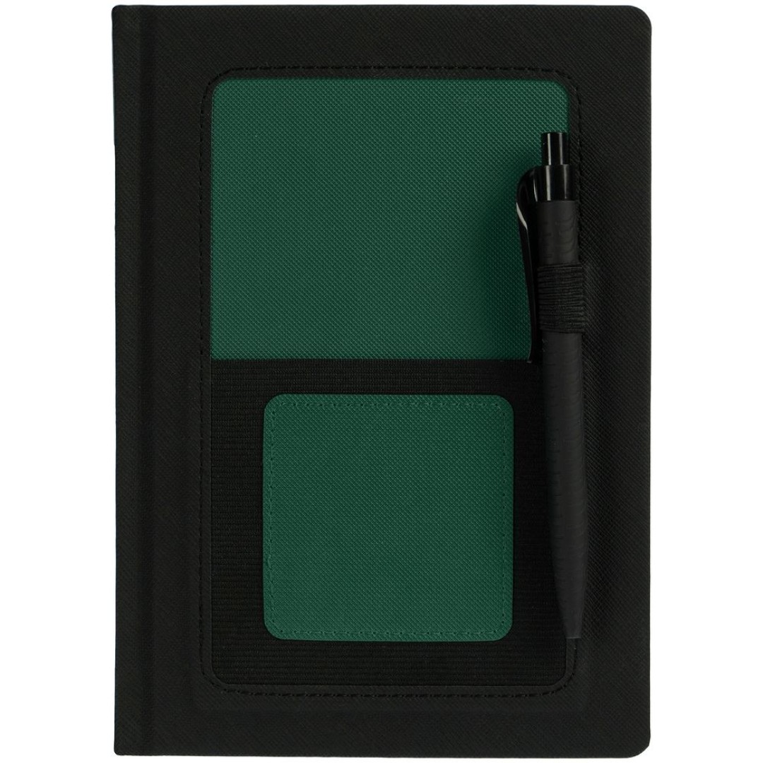 Ежедневник Mobile на заказ, недатированный, черно-зеленый