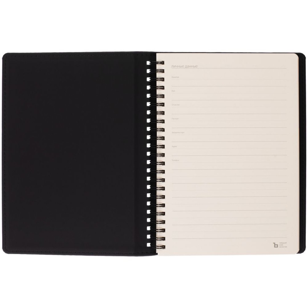 Ежедневник Spring Urban на заказ, недатированный, черный