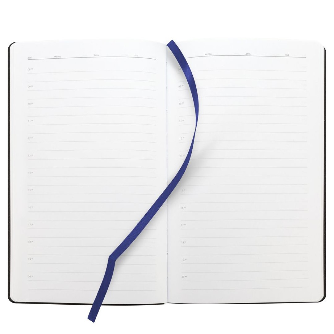 Ежедневник Knit, недатированный, темно-синий