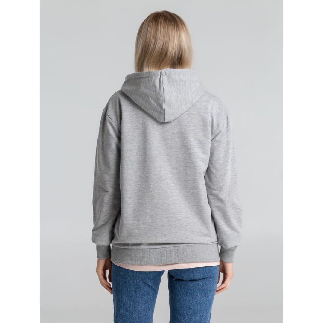 Толстовка на молнии с капюшоном Unit Siverga, серый меланж