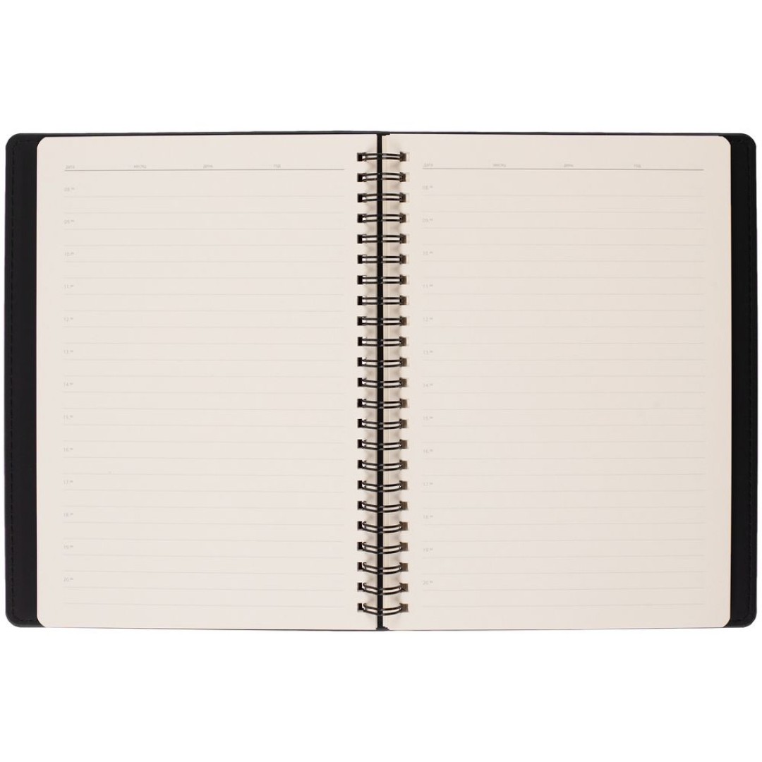 Ежедневник Spring Urban на заказ, недатированный, черный