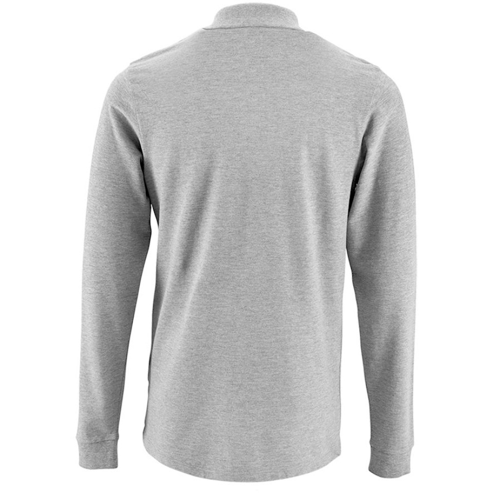Рубашка поло мужская с длинным рукавом Perfect LSL Men серый меланж, 3XL