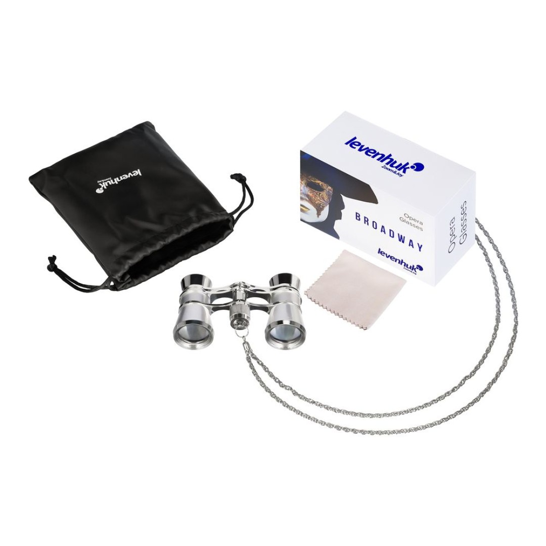 Театральный бинокль Broadway 325B, серебристый