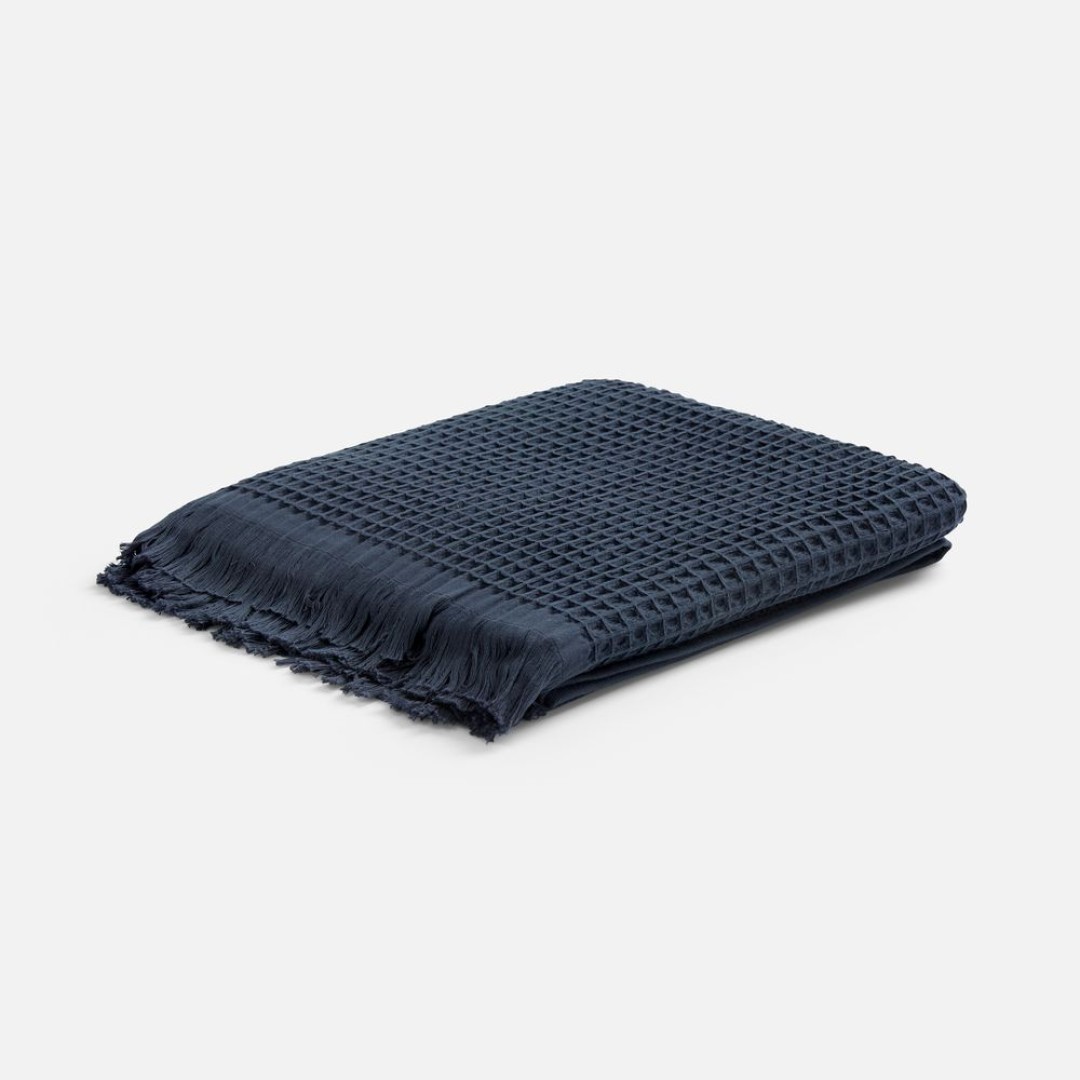 Плед вафельный Elenglect, темно-серый