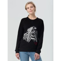 Толстовка женская «Арт-рокстар. Kiss Me», черная, S