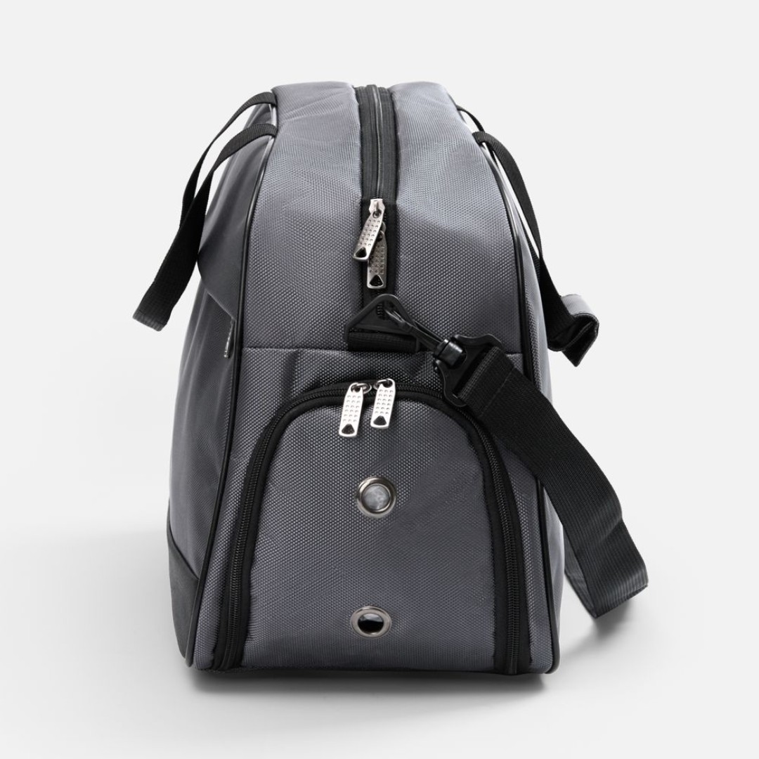 Спортивная сумка Atlantes, светло-серая с черным