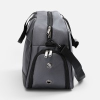 Спортивная сумка Atlantes, светло-серая с черным