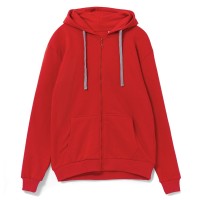 Толстовка на молнии с капюшоном Unit Siverga красная, XS