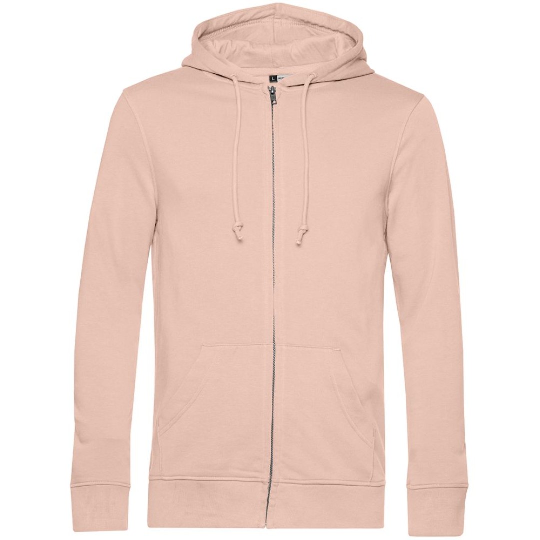 Толстовка на молнии с капюшоном унисекс BNC Inspire (Organic), розовая, XXL