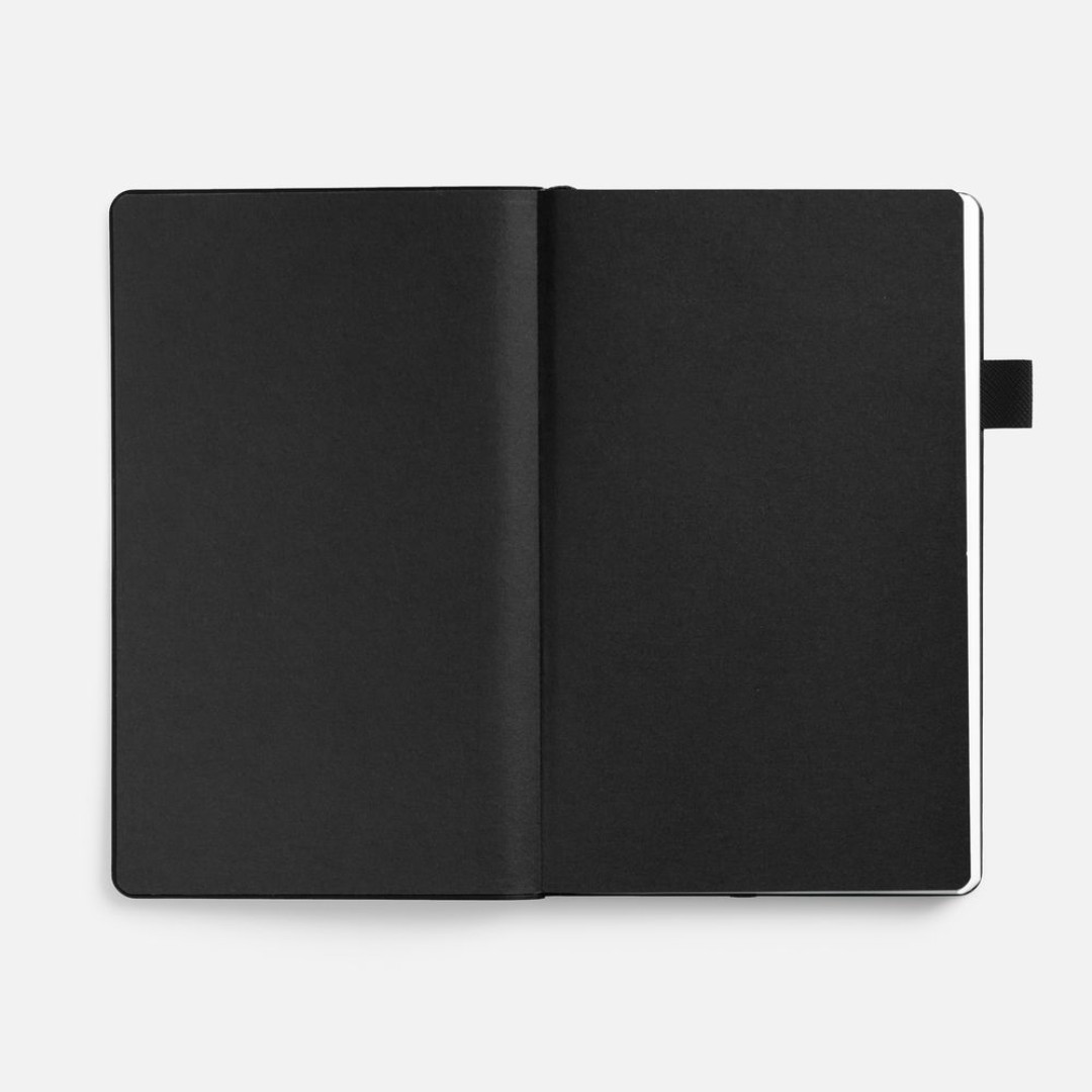 Ежедневник White Shall, недатированный, бело-черный