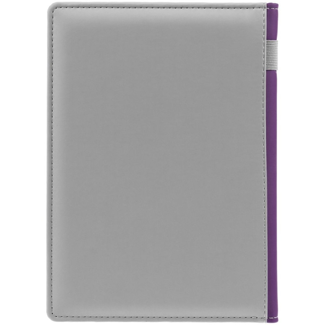 Ежедневник Spain Shall на заказ, недатированный, серый с фиолетовым