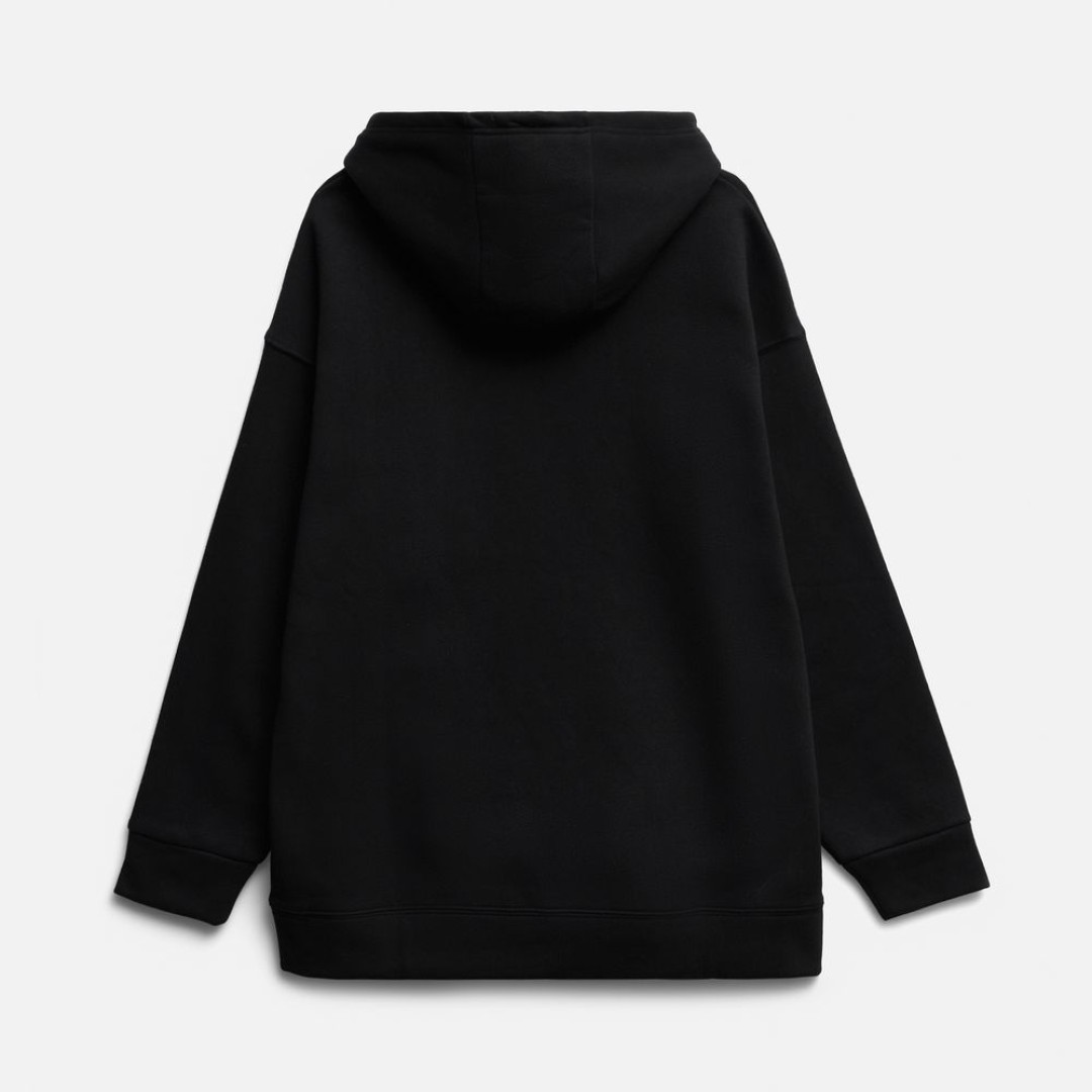 Худи оверсайз унисекс Snuggie, черное, размер XS/S