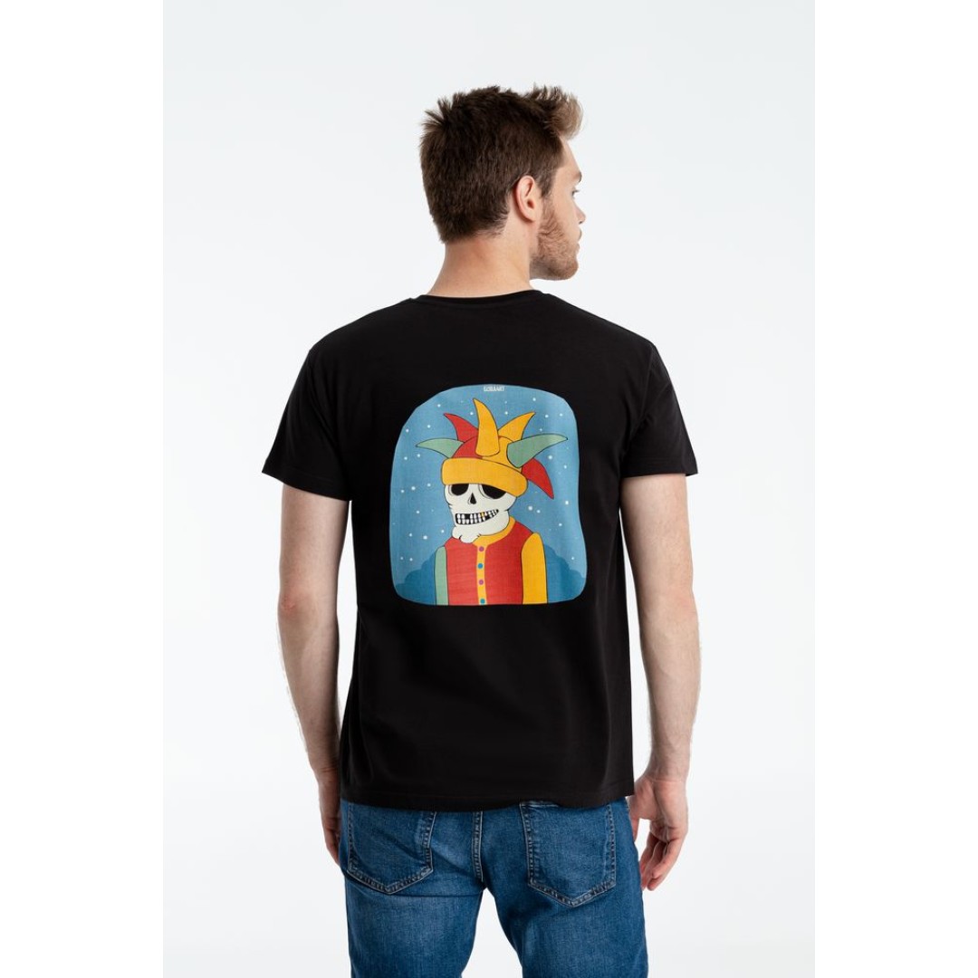 Футболка «Шут», черная, S