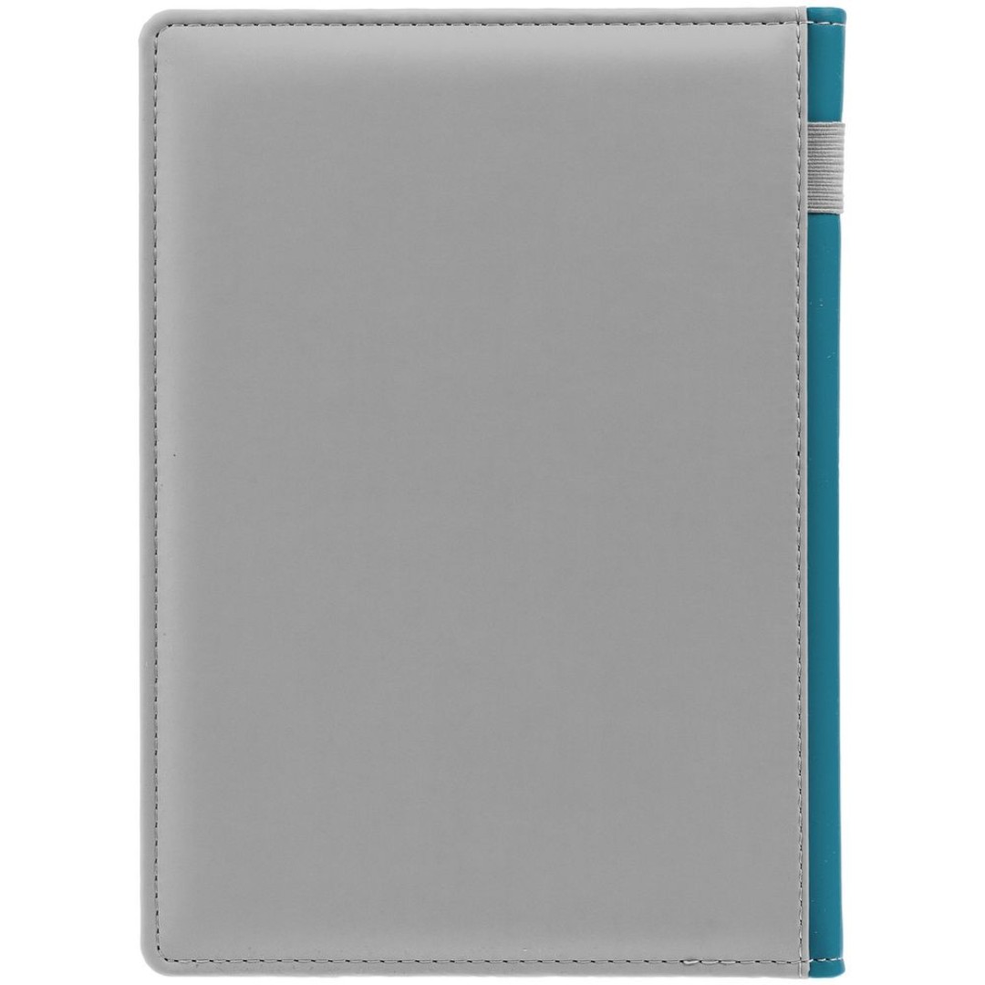 Ежедневник Spain Shall на заказ, недатированный, серый с бирюзовым