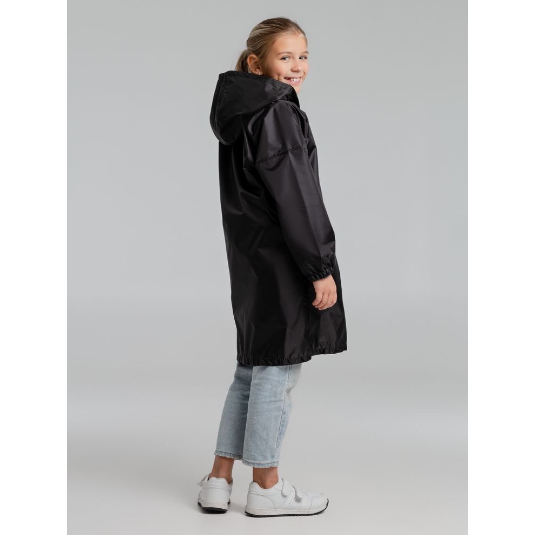 Дождевик детский Rainman Kids черный, 7-9 лет