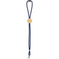 Шнурок для бейджа Tube Wood, синий