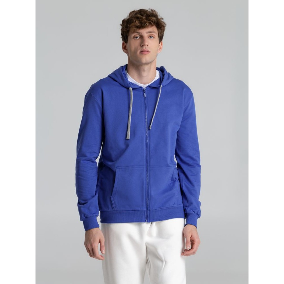 Толстовка на молнии с капюшоном Siverga, ярко-синяя, размер 5XL