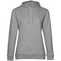 Толстовка с капюшоном женская Hoodie, серый меланж, M