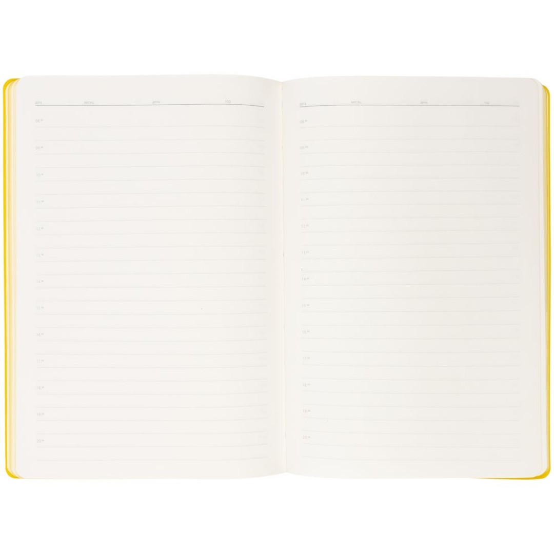 Ежедневник Flexpen Black, недатированный, черный с желтым