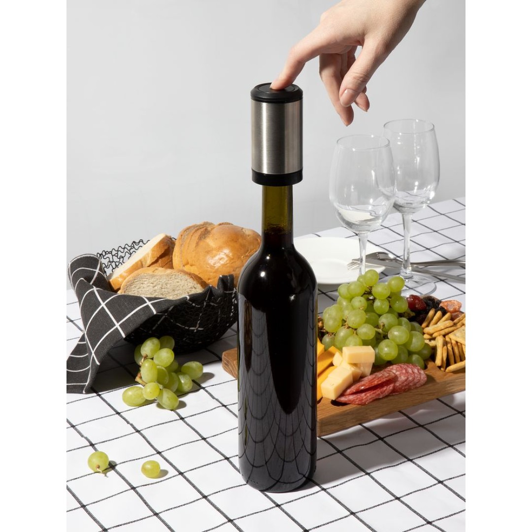 Электрическая пробка для вина Tuoretta, серебристая