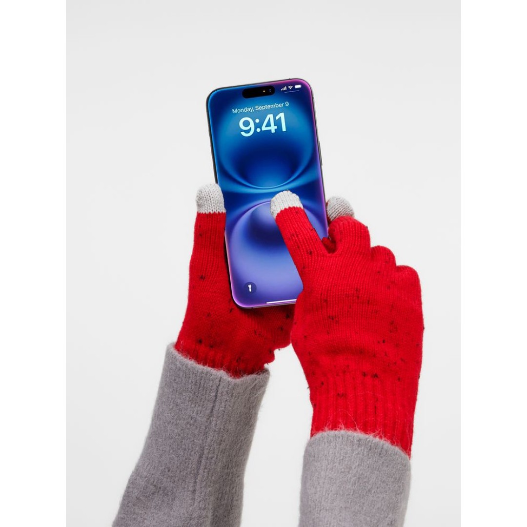 Перчатки сенсорные Spotti Senso, красные, размер S/M